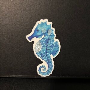 BLUE SEA HORSE STICKER
